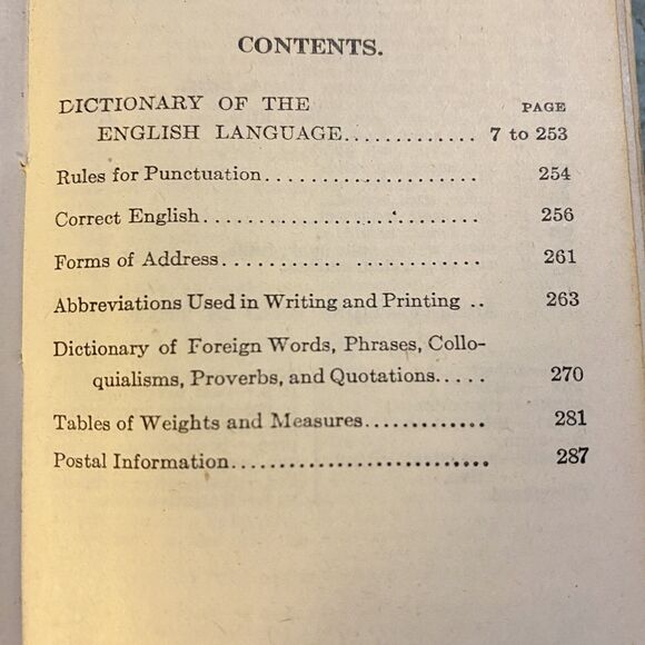 Vintage 1941 Miniature English Dictionary Genuine Leather Rules of Grammar Etc - Picture 4 of 10